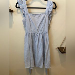 S blue pin striped dress